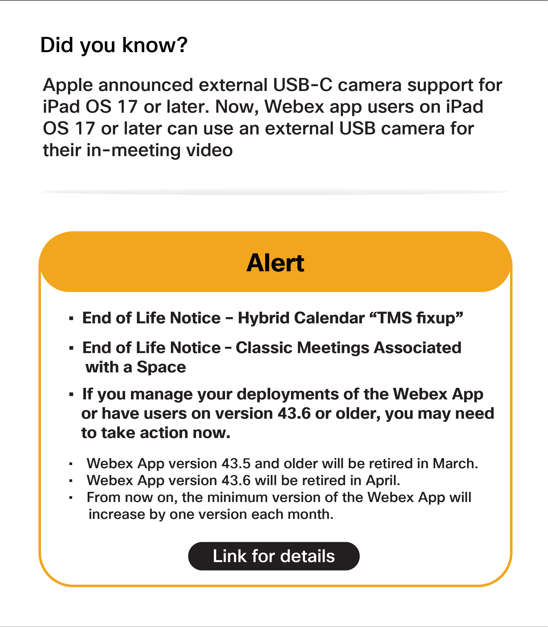 Webex - What's New